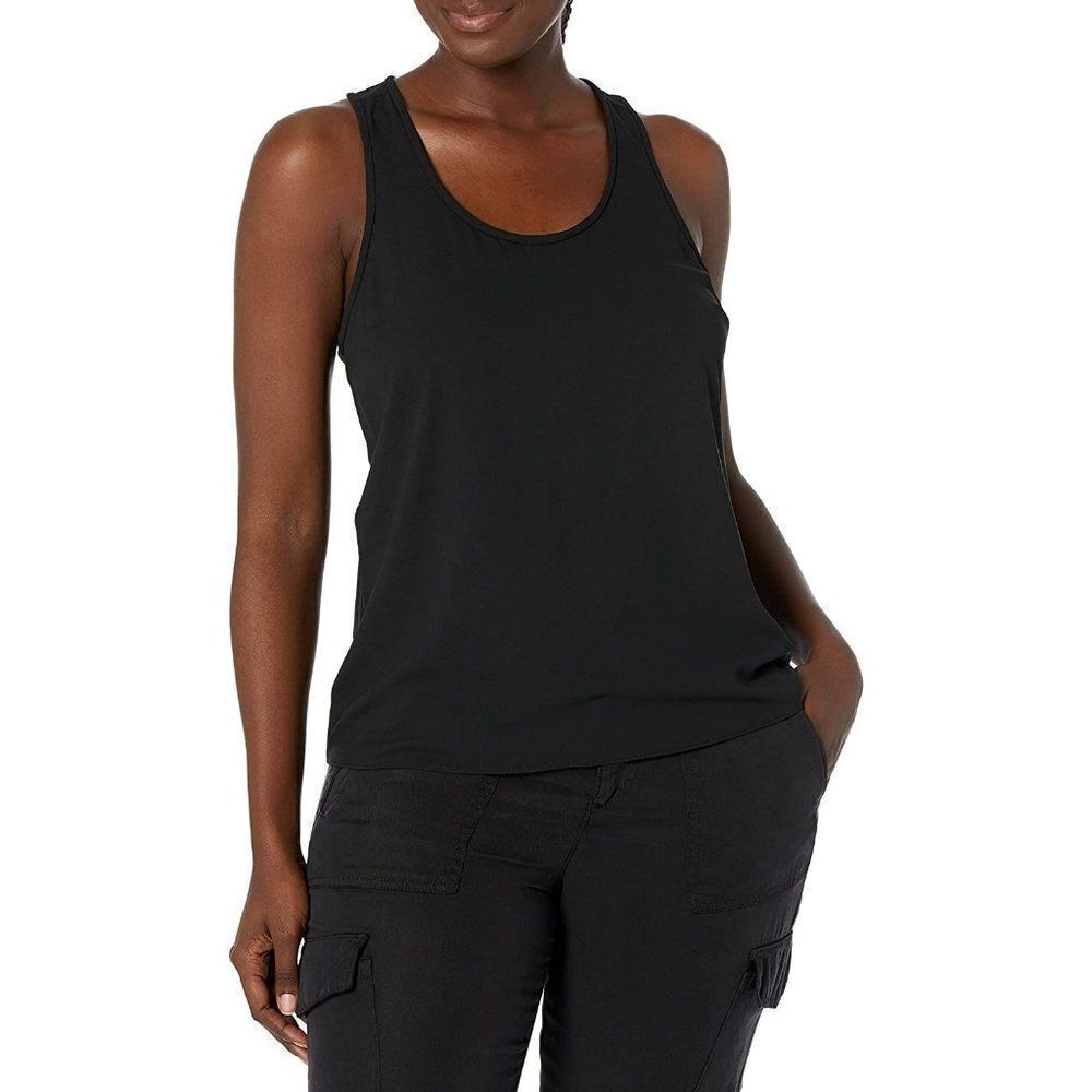 Daily Rituals Womens Navy Blue Scoop Neck Sleeveless Workout Tank Top Size 10